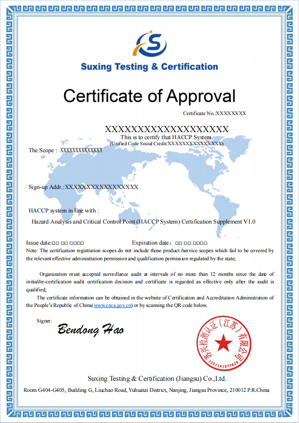 Certificate of Approval